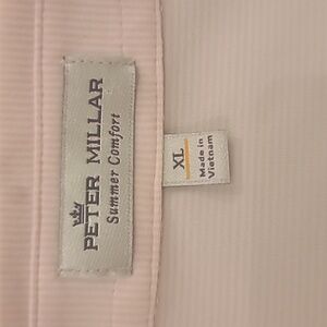 Peter Millar Wisconsin  Light Pink Summer Comfort Shirt XL
